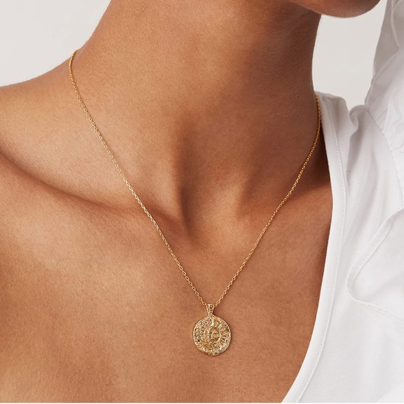 ✨Celestial Gold Sun& Moon Coin Necklace ✨ - Picture 1 of 17